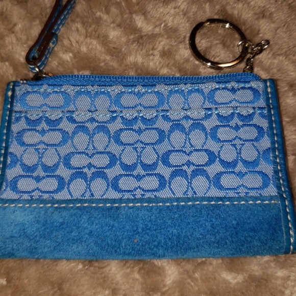 Blue signature C Coach small wallet - Picture 2 of 5